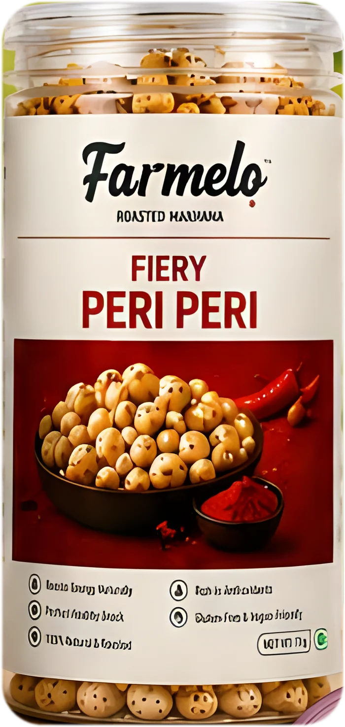 Farmelo Fiery Peri Peri roasted makhana jar