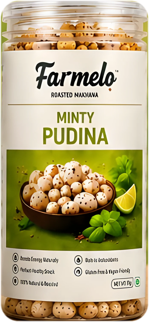 Farmelo Minty Pudina roasted makhana jar